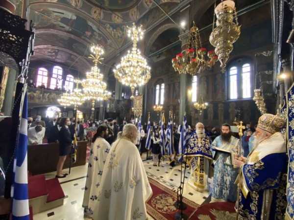 &Omicron; &Epsilon;&upsilon;&alpha;&gamma;&gamma;&epsilon;&lambda;&iota;&sigma;&mu;ό&sigmaf; &tau;&eta;&sigmaf; &Theta;&epsilon;&omicron;&tau;ό&kappa;&omicron;&upsilon; &sigma;&tau;&omicron;&nu; &pi;&alpha;&nu;&eta;&gamma;&upsilon;&rho;ί&zeta;&omicron;&nu;&tau;&alpha; &Iota;.&Mu;. &Nu;&alpha;ό &tau;&omega;&nu; &Gamma;&rho;&epsilon;&beta;&epsilon;&nu;ώ&nu;