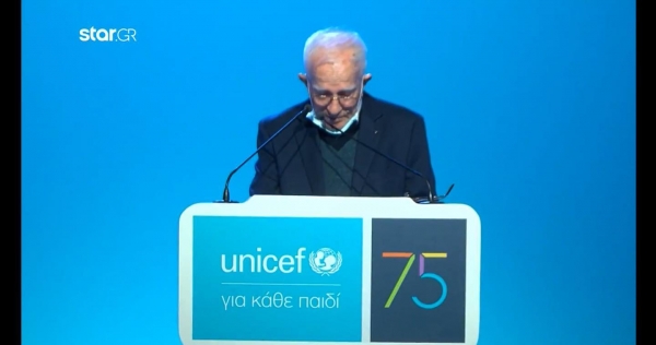 &Eta; &sigma;&upsilon;&gamma;&kappa;&iota;&nu;&eta;&tau;&iota;&kappa;ή &omicron;&mu;&iota;&lambda;ί&alpha; &tau;&omicron;&upsilon; &gamma;&iota;&alpha;&tau;&rho;&omicron;ύ &kappa;&alpha;&iota; &pi;&rho;ώ&eta;&nu; &delta;&eta;&mu;ά&rho;&chi;&omicron;&upsilon; &Gamma;&rho;&epsilon;&beta;&epsilon;&nu;ώ&nu; &Delta;. &Sigma;&iota;ό&beta;&alpha;, &sigma;&tau;&eta;&nu; &epsilon;&kappa;&delta;ή&lambda;&omega;&sigma;&eta; &gamma;&iota;&alpha; &tau;&alpha; 75 &chi;&rho;ό&nu;&iota;&alpha; &tau;&eta;&sigmaf; Unicef
